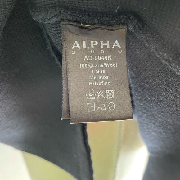 Alpha Studio Navy and Orange Knit Jacket - Picture 6 of 8